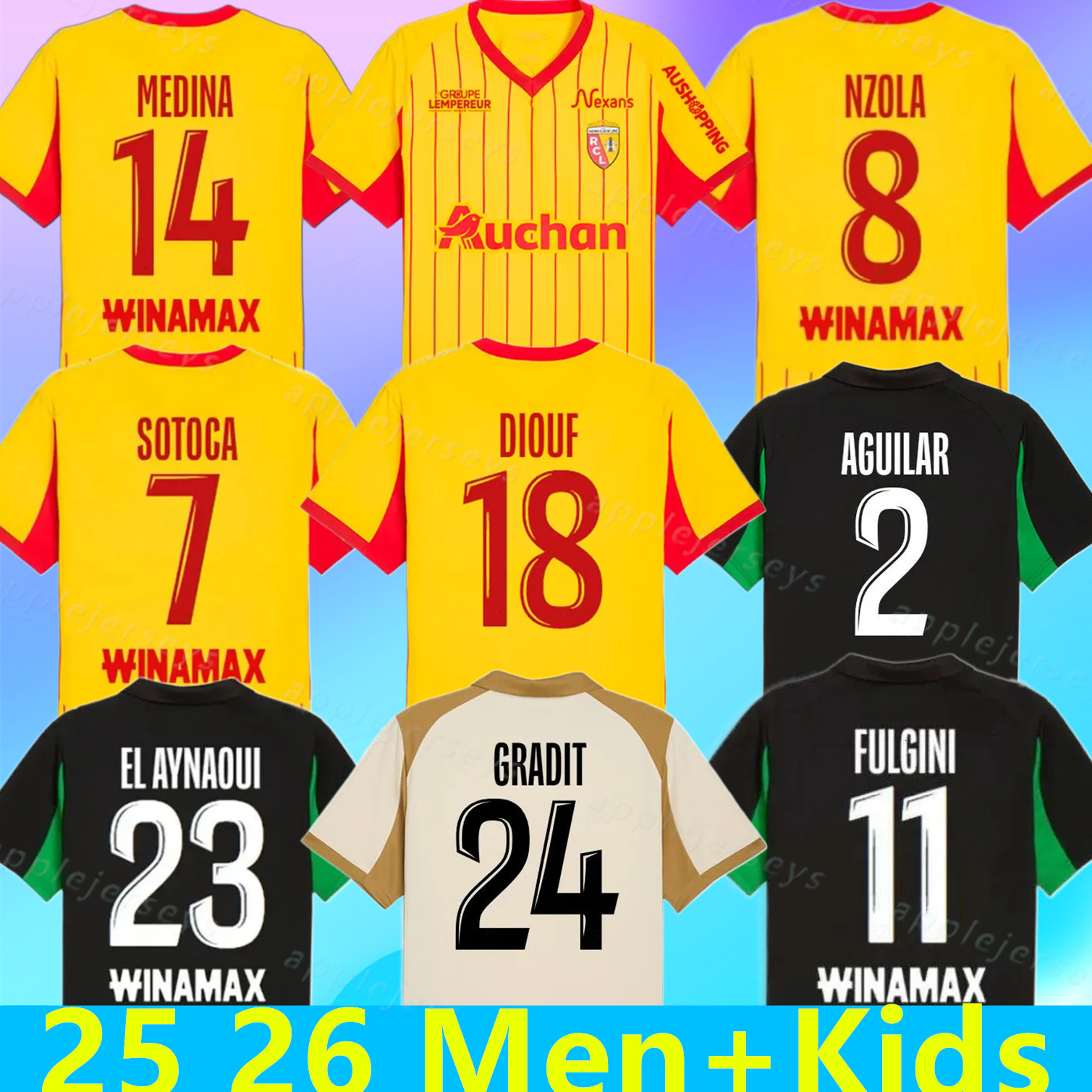 maillot RC Lens 24 25 26 soccer jerseys home yellow Saint-Barbe special DIOUF BAIDOO SAMED GANAGO SOTOCA Football Shirt 2024 2025 2026 NOTRE SANG ESTOR PEREIRA DA COSTA
