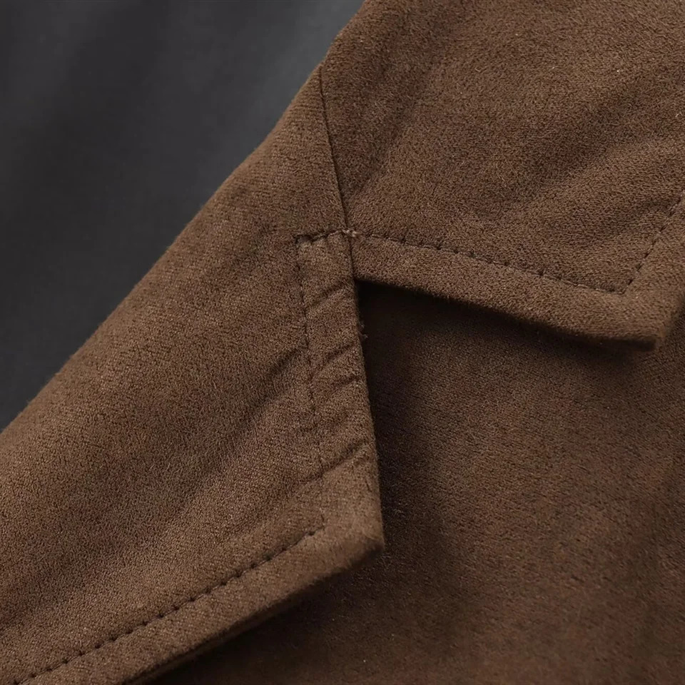 PB ZA autumn womens clothing fashionable temperament slim fit simple versatile short suede jacket 250805