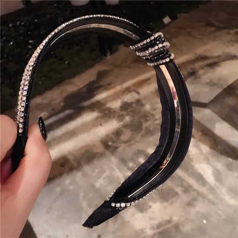 Fashion Crystal Sequins Band Hair Hoops Shiny Fl Rhinestone Diamond Knotted Hair Accessories Knot Alloy Hear Wholes Y250808