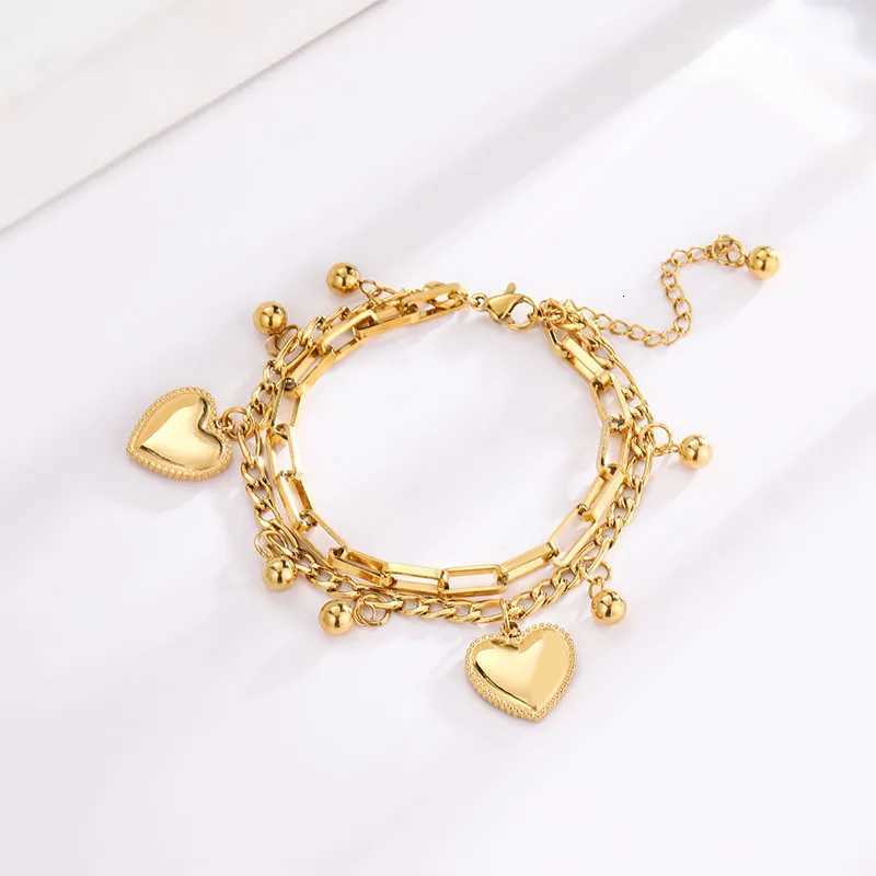 1PC Womens Fashion Trend Multi-layered Steel Ball Bean Love Bracelet Travel Date Banquet Party Festival Dressing Gifts-2061 Z250807