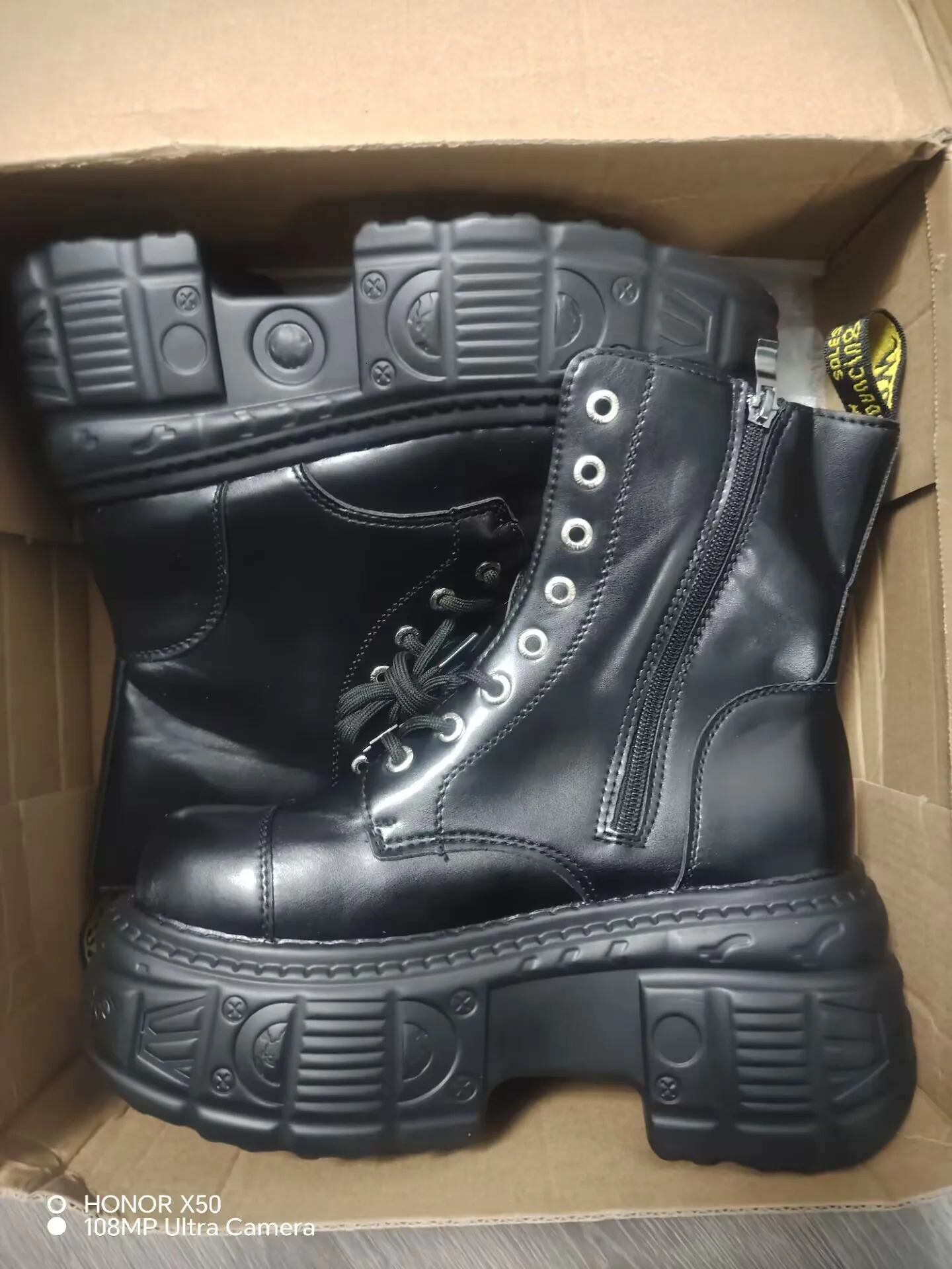 3642 Cos Female Ultrahigh Thick Bottom 9cm Punk tie Heels Women High Top Platform Boots 250801