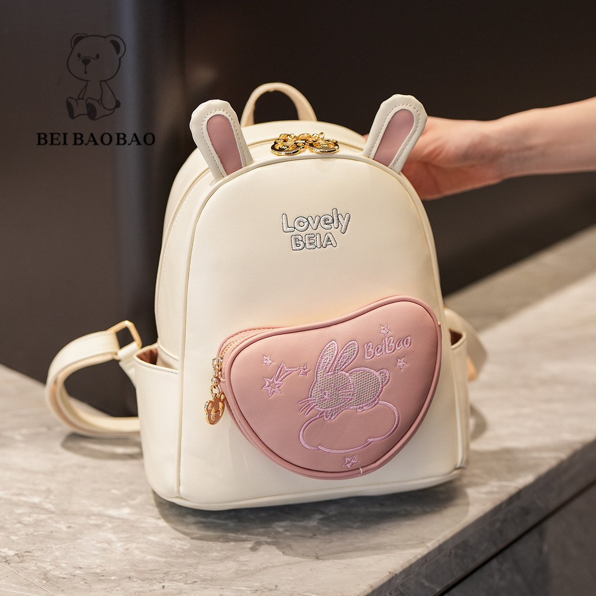 Fresh Sweet Cute Lady Color-Block Large Capacity Travel Backpack for Women ddmymoon