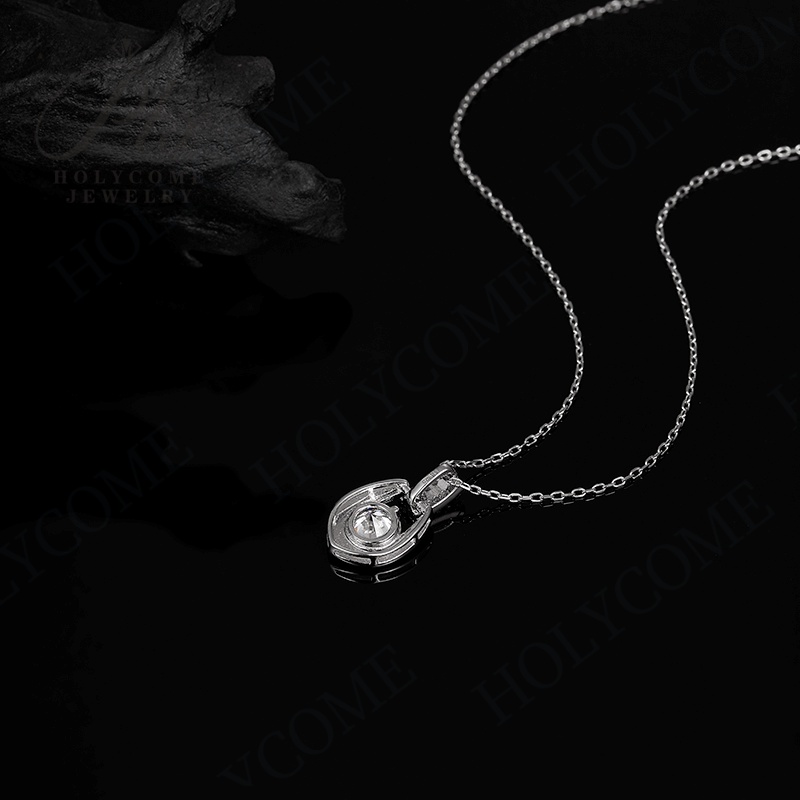 S925 Sterling Silver Moissanite Stylish Simplicity Pendants 1CT Certified Hip Hop Style Jewelry Personalized Necklace Valentine's Day Gift
