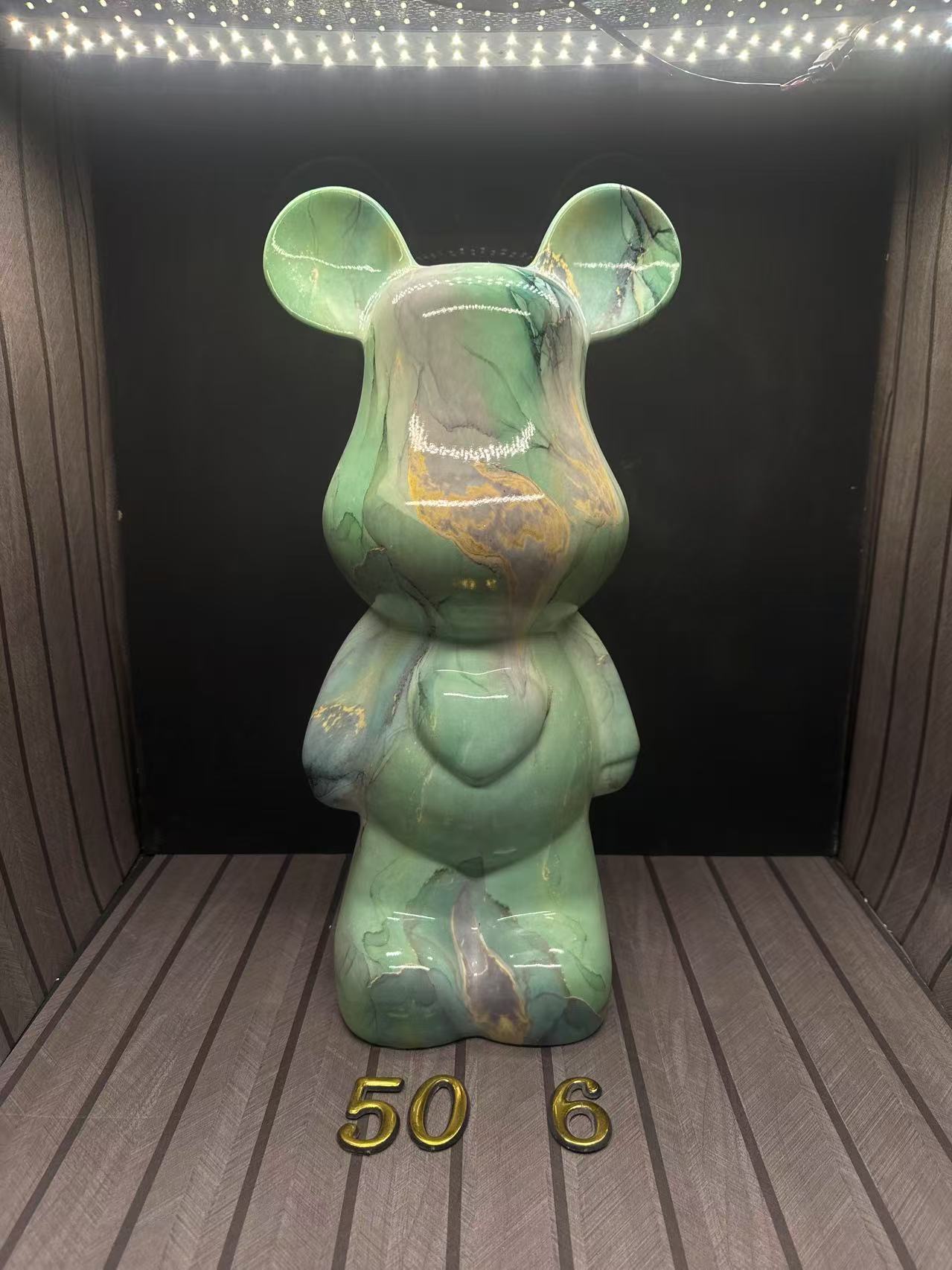 Water Transfer Fluid Cartoon Bear - 50CM Desk Ornament & Piggy Bank for Home Decoration