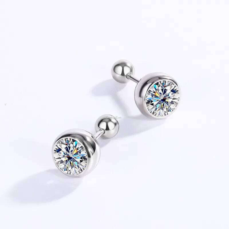 bubble lucky stud earrings designer for women sterling sier pass dia tester vvs moissanite earring plated PT950 gold jewelry valentines day gift