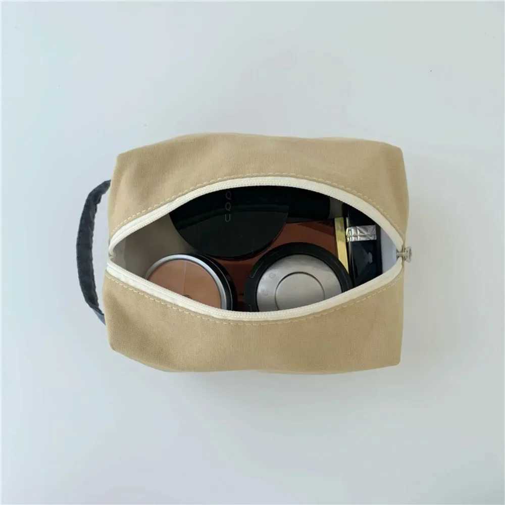 5 Korean Style Wen Cosmetic Bag Travel Organizer Storage Bag Canvas Make Up Case Pouch Small Large Tote Makeup Kit Pouch Y250808