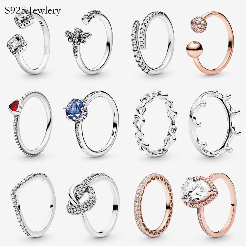 2024 New Popular 925 Sterling Silver Ring Primitive Crown, Engagement Wedding Rose Gold Crystal Ring Jewelry