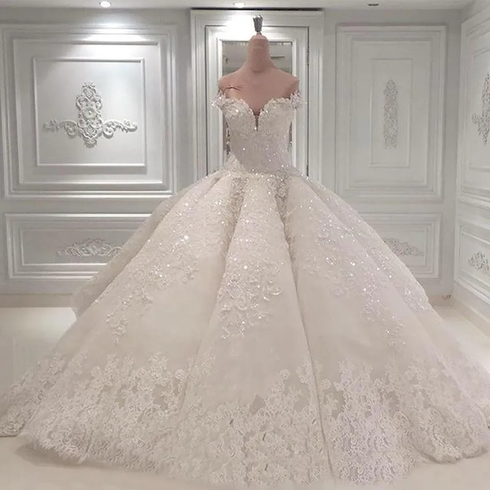 Ivory Stunning Ball Gown Wedding Dress Princess Sleeveless Nude Neck Bridal Gowns Wedding Dress Custom Made Bridal Plus Size Vestidos De Novia