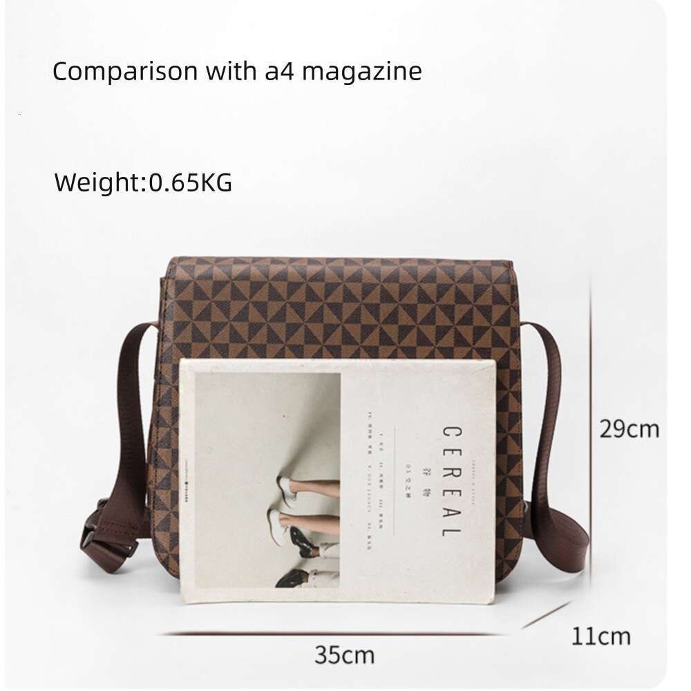 Lacel Urwebin bags Fashion Designer Single Shoulder Men's Cross body bag Flap Business Leather Casual Trendy Brand Large Bag