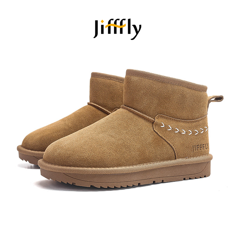 Jifffly Designer Luxury Trend 2025 New Autumn/winter Cotton Thick Bottom Thick Warm Fashion Comfortable Snow Boots Match Anything High Grade