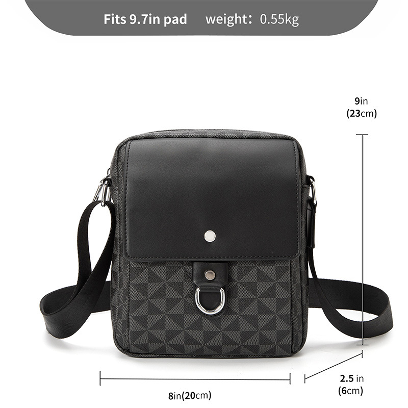 Lacel Urwebin Single Designer Shoulder bags Fashion Printed Vertical Messenger Large Capacity Trendy Elegant Crossbody Men's Bag
