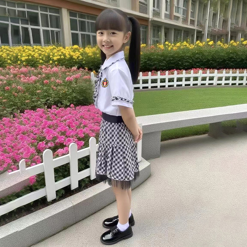 Wholesale customized sweet school uniforms, boys' and girls' sets, uniforms