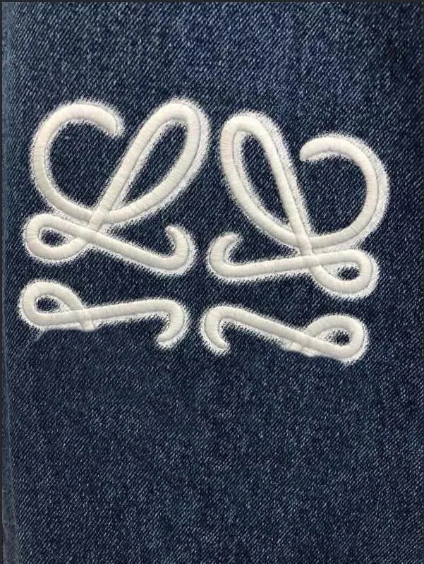 2026 New Womens Designer Blue Denim Pants Loose High Waisted Embroidered Versatile Jeans Trendy Trousers Free Shipping