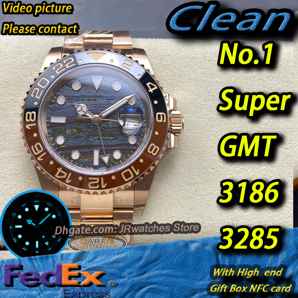 Top Clean GMTi Watch Tiger Skin Luxury Watch Men Watch Millennium Watch Designer Sports Watch 3186 3285 Automatic Movement Watch Sapphire Glass 904L Stainless Steel