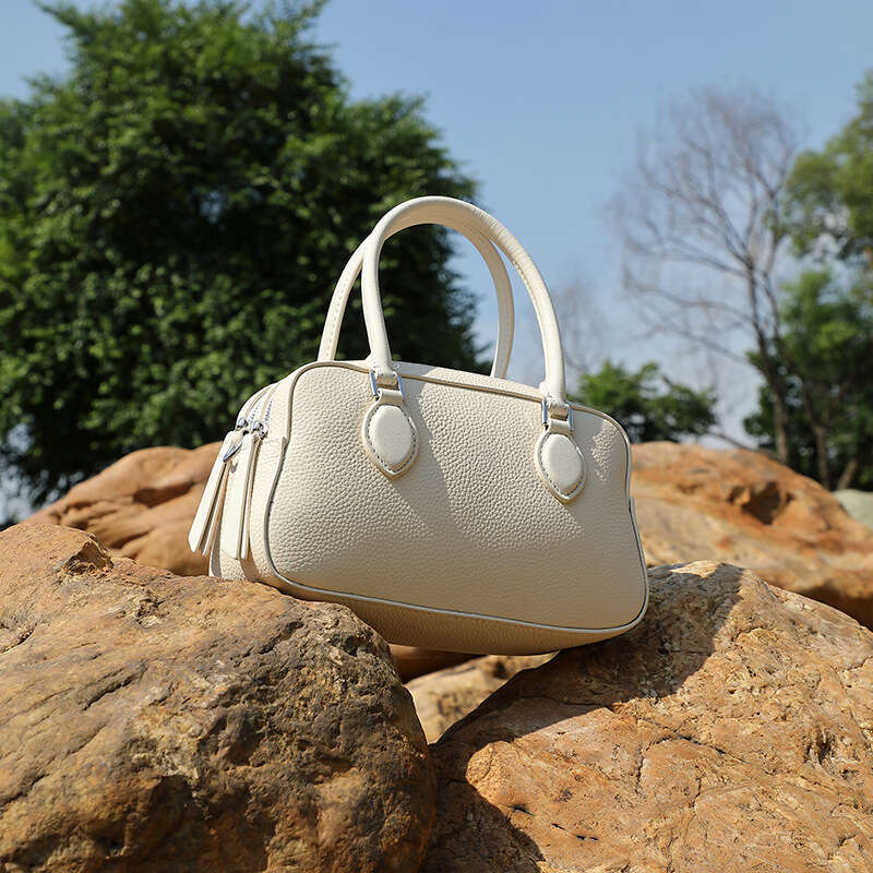 Genuine Leather High-End Feel Handheld Boston 2025 New Spring Summer Mini Crossbody Shoulder Pillow Underarm Women's Bag