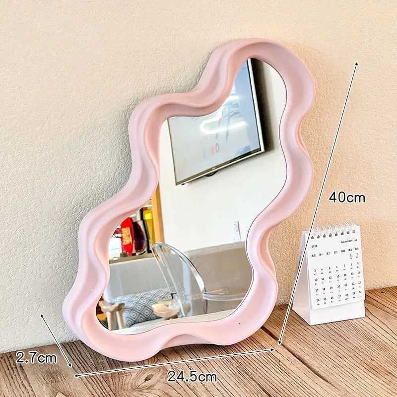 Irregular Cloud Shaped Mirror Wall Hanging Ornaments Standing Asymmetrical Mirrors Art Mirror Wall Mounted Home Bedroom Decor Z250807