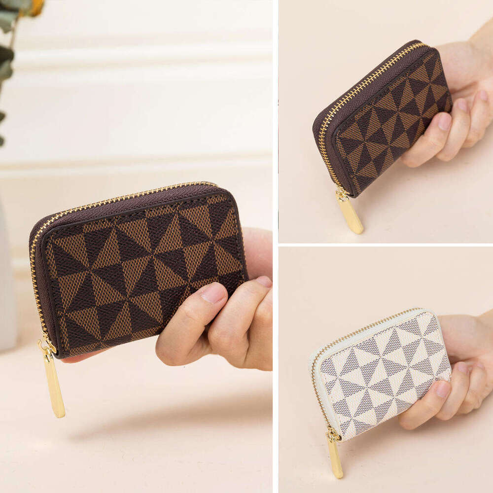 Lacel Urwebin Fashion - Forward Small Zip Wallet: Unique Triangular Print, Multiple Card Slots, and Coin Compartment.