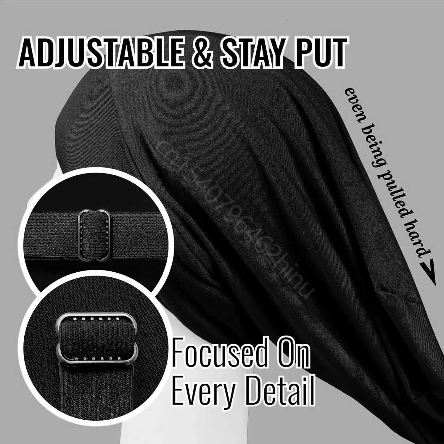 1pc Satin Bonnet for Sleeping Bonnet with Adjustable Strap for Hair Wrap Satin Lined Beanie for Women Pink Shower Cap Z250808