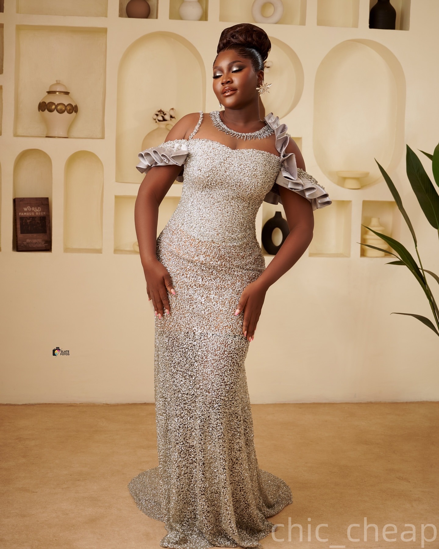 Mermaid Silver Prom Dresses 2025 Illusion Beaded Sequined Evening Formal Party Second Birthday Engagement Gowns Plus Size Dress For Special Occasions
