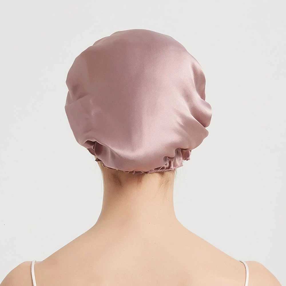 Mulberry Silk Night Sleeping Cap Bonnet Hats for Women Hair Wrap with Elastic Band 16 Momme Z250808