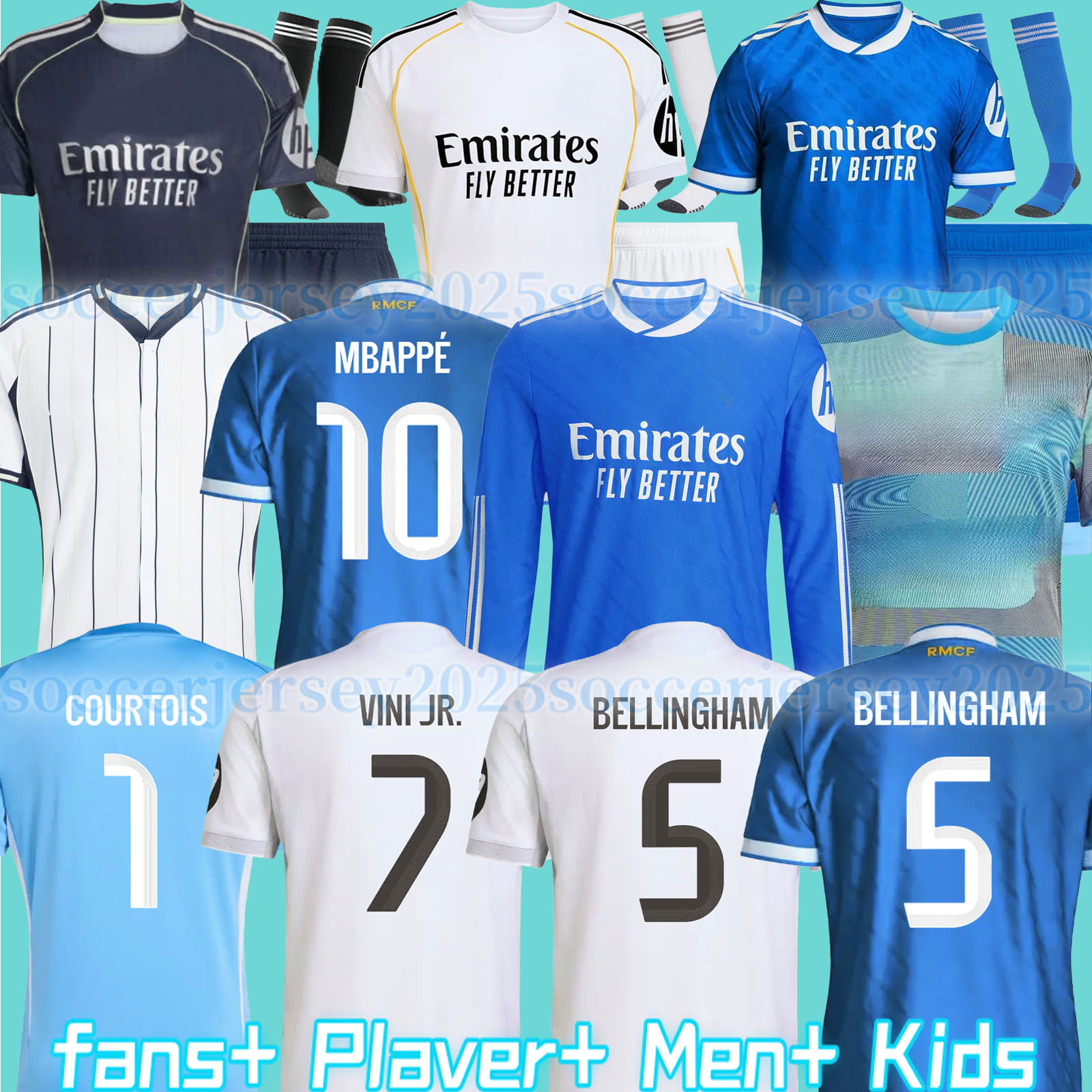 5XL 24/2025/26 BELLINGHAM 3rd soccer jerseys MBAPPE VINI JR RODRYGO VALVERDE MODRIC BRAHIM CARVAJAL ARDA GULER VALVERDE ENDRICK men kids kits socks set football shirt