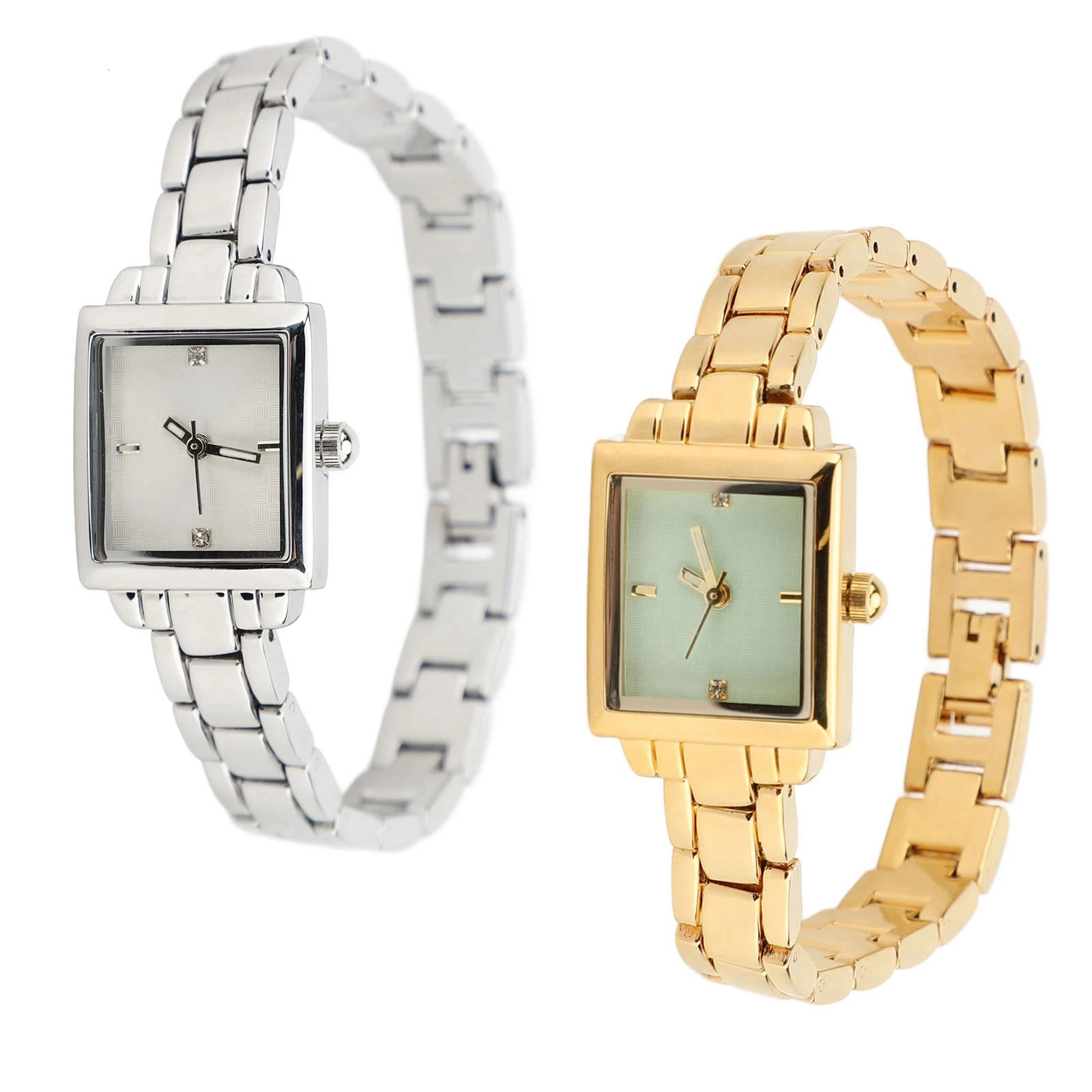 Women Stainless Steel Wristwatch Rhinestone Fashionable Rectangular Quartz Watch 30m Water Proof Lady Watch for Daily 250807