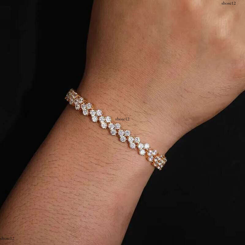 Fine Jewelry 6mm Sterling Sier D VVS1 Dia Gifts Non Fade Moissanite Tennis Bracelet