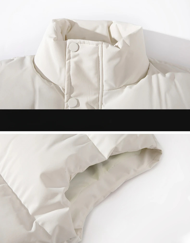 Mens Down Vest Autumn and Winter Solid Color Casual Loose Windproof Outdoor Travel Warm Coat Mens Trend Sleeveless Jacket 250805