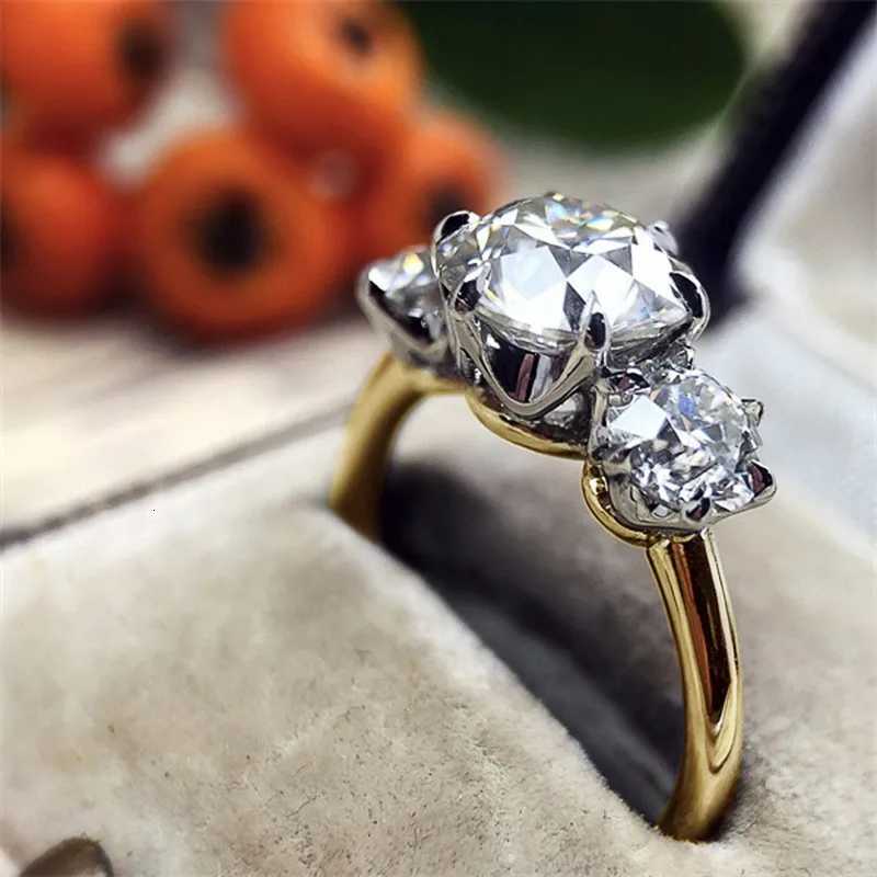 925 Sterling Silver Wedding Band Rings for Women Sparkling Crystal Cubic Zirconia Engagement Ring Party Hot Jewelry Gifts Y250808