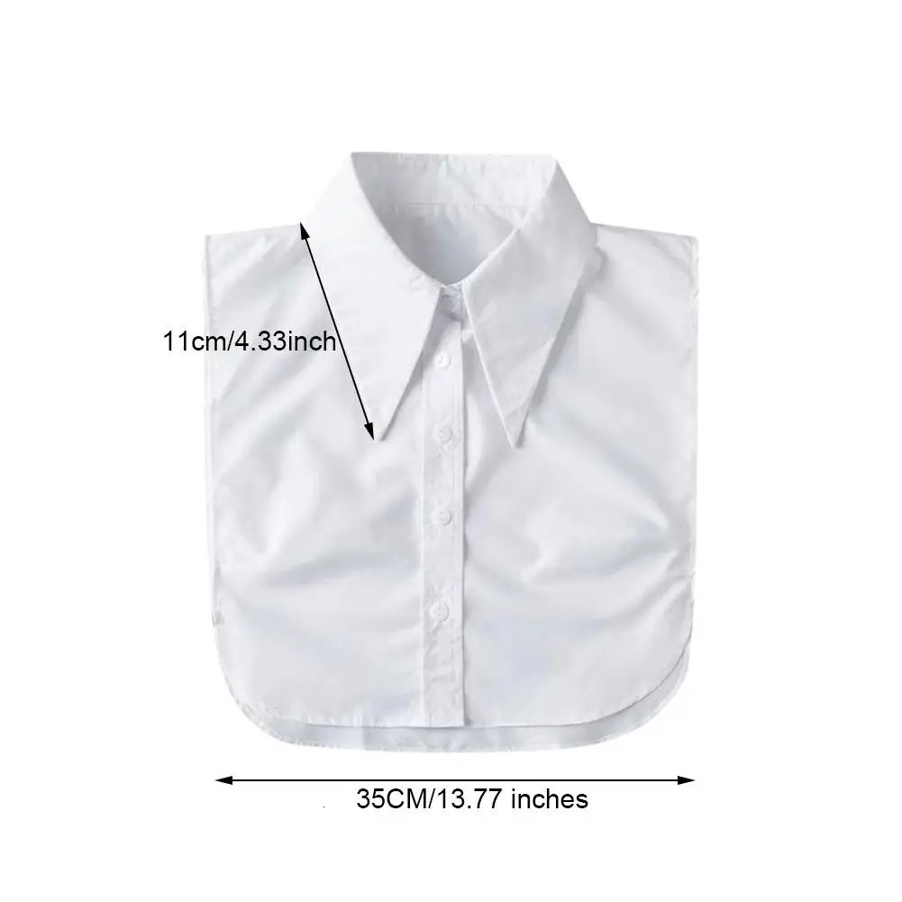Women White Shirt Collar Big Lapel Detachable Pointed Collar 250730