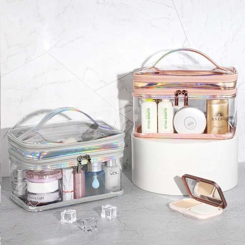 Transparent Cosmetic Bag Fem Net Celebrity Large-capacity Travel Girl Portable Waterproof W Bag Storage Bag Y250808