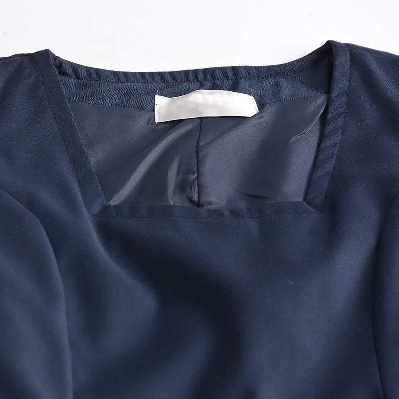 2025 Girls Japanese Korean School Uniform Student Dresses White Longsleeved Top Shirt Anime Form Navy Blue Vest Pleated Skirt 250729