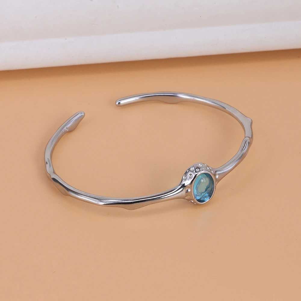 VENTFILLE 925 Sterling Silver Blue Crystal Bracelets for Women Trendy Irregular Branch Versatile Jewelry Party Gift Wholesale Z250807