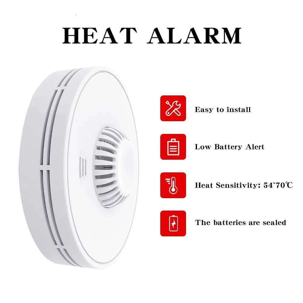 V-Come Standalone Alarm with Sealed 10-Year Li-Battery, Kitchen Heat Detector VH01