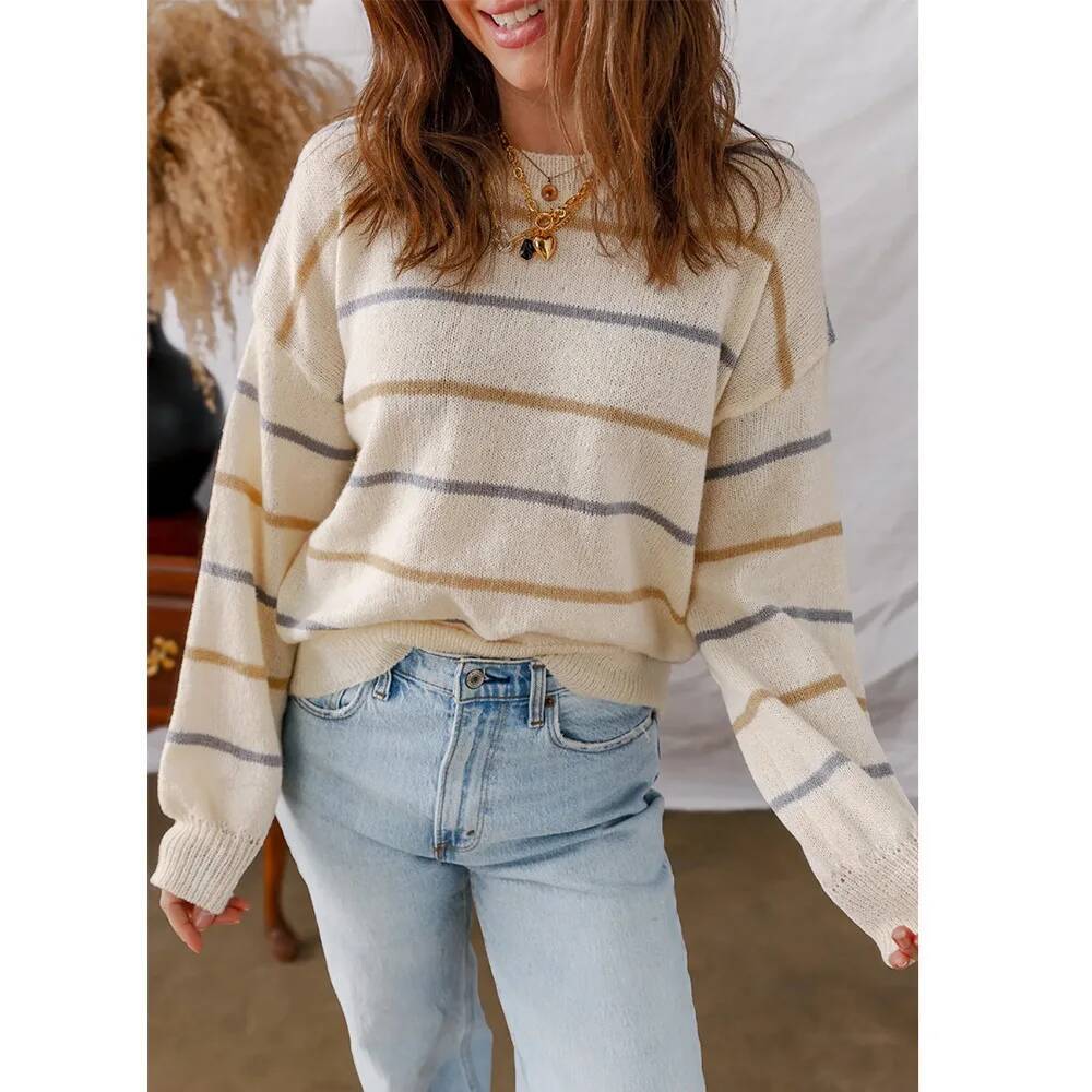 Casual Loose For Woman Winter Trend Women's Long Sleeve Knitting Sweater Knitwear Pullovers Vintage Female Tops Clothes dongdumaoyi