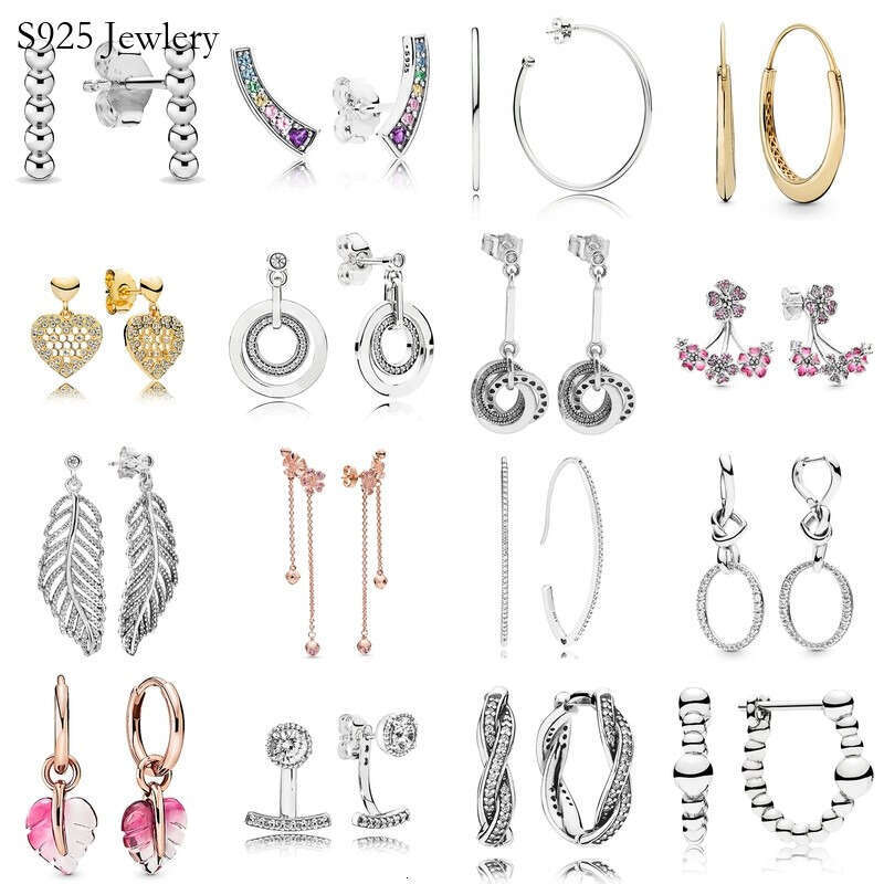 925 Sterling Silver Twist Of Faith Hoops Earrings With Crystal For Women Wedding Gift Fashion Jewelry Free Shipping