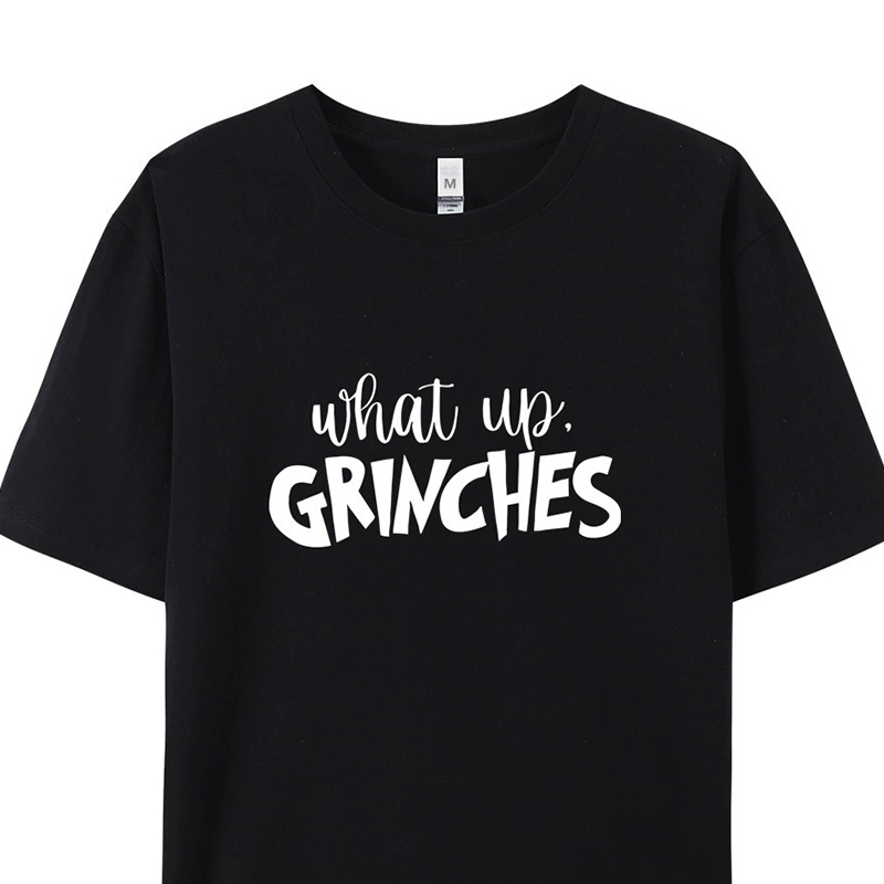 Durable Modern Graphic Print Crew Neck Tee Cotton