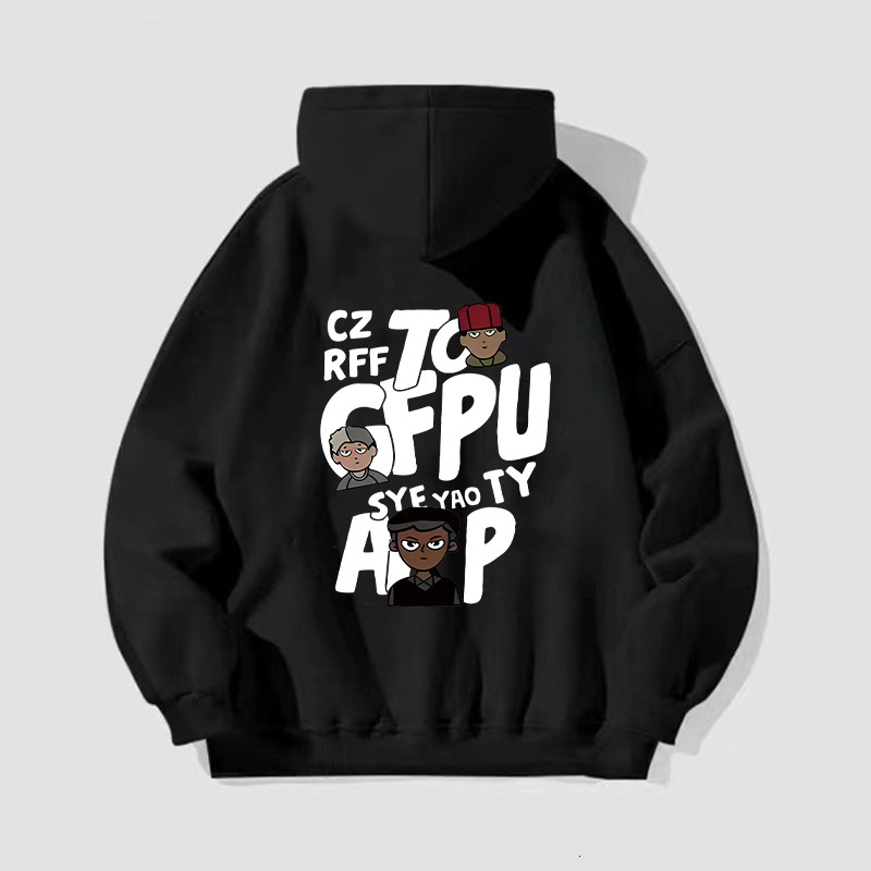 Free Shipping Designer Hoodie Silver Fox Velvet Hip-hop Cartoon Letter Printed Hoodie For Men And Women, Loose Style Jacket For Autumn And Winter