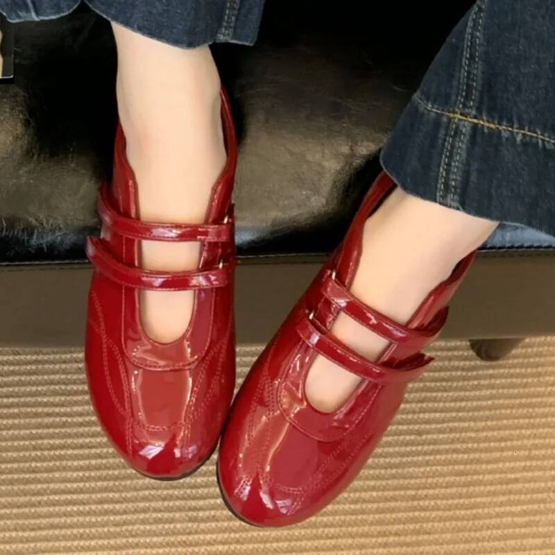 Brand Casual Ballet Flats Round Toe Elegant Dress Ladies Shallow Comfort Designer Mary Jane Shoes Women ddmysaturn