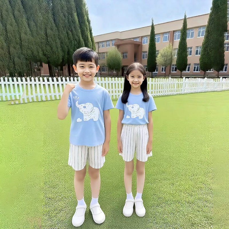 Children's short sleeved set, girls' new summer clothes, boys' T-shirts, shorts, children's clothing wholesale