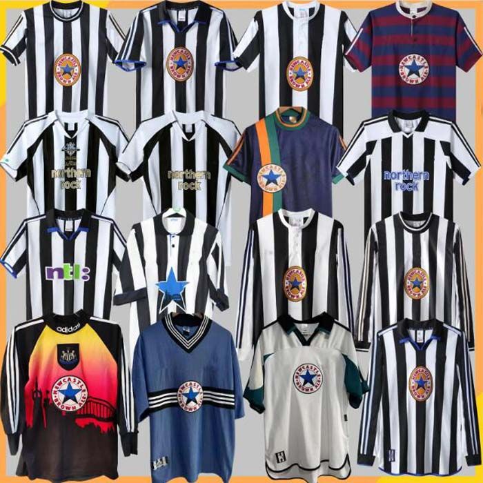 91 92 94 95 96 97 98 99 05 06 Retro NEwcastl soccer jerseys SHEARER Bellamy HAMANN PINAS 1984 1997 BATTY ASPRILLA Uniteds