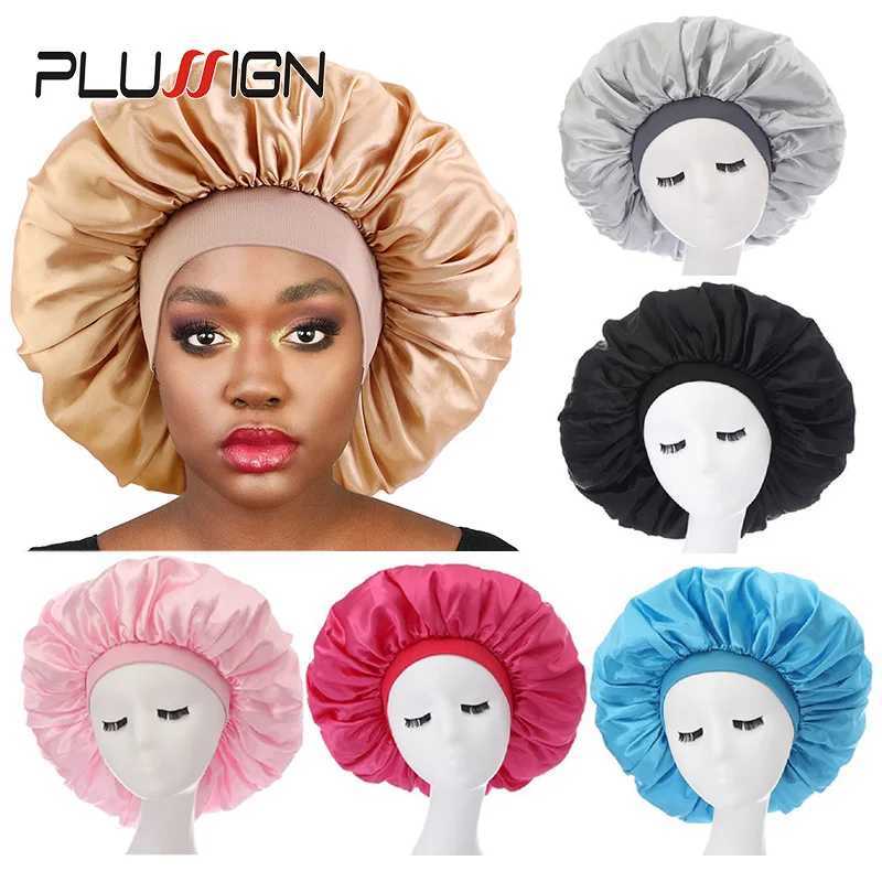 1Pcs Satin Sleep Bonnet for Braids Black Women Night Cap for Dreadlocks Curly Hair Silk Satin Bonnet with Wide Edge Z250808