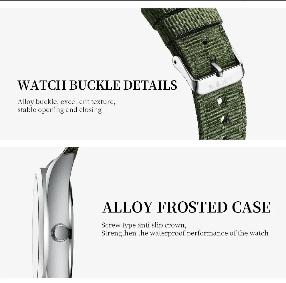 NIBOSI Fashion Mens Watches Luminous Nylon Band Military Watch For Men Army Quartz Sports Shock Clock Wristwatches Reloj Hombre 250807