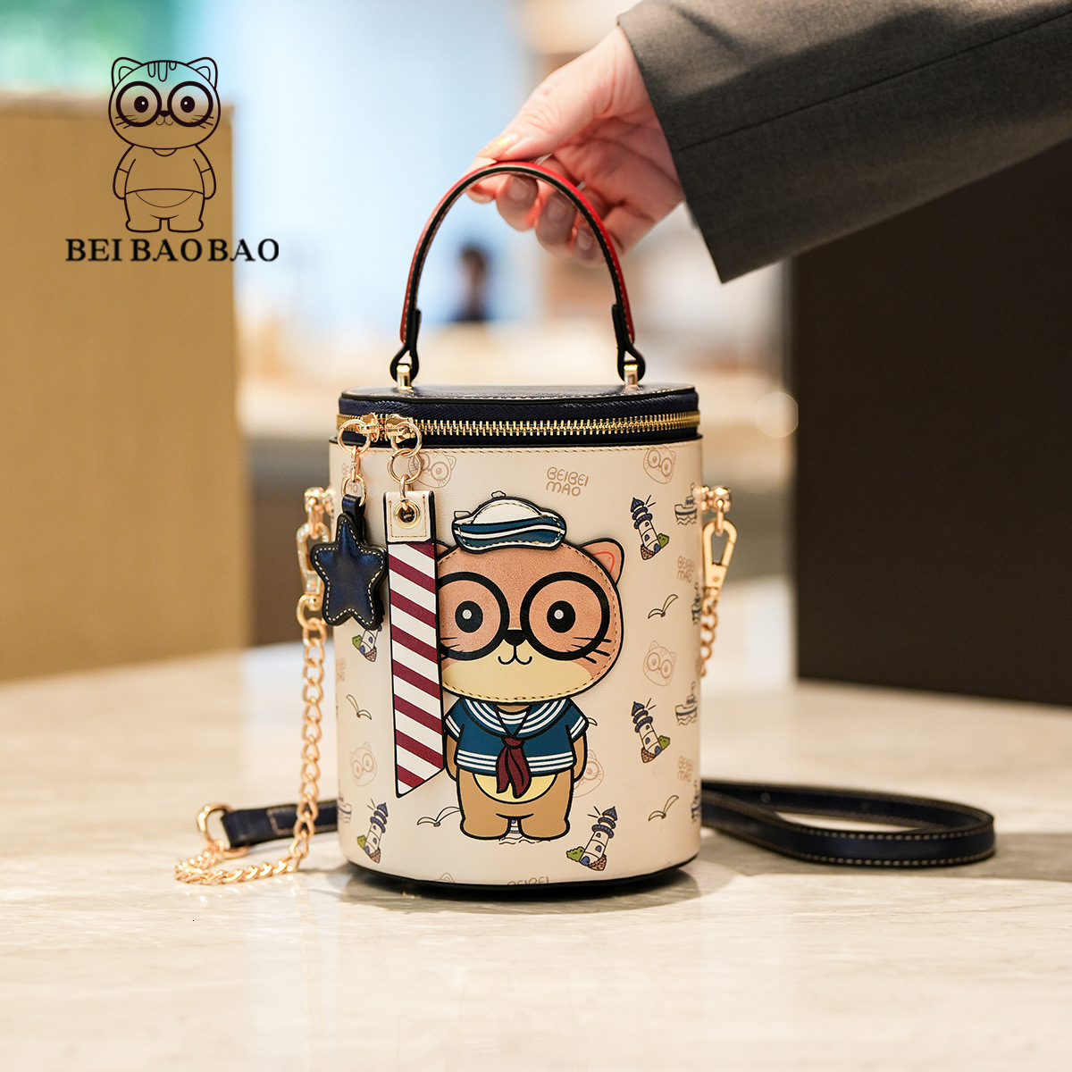 New Cartoon Cat Design Handbag Trendy Women's Crossbody Shoulder Bag ddmymoon