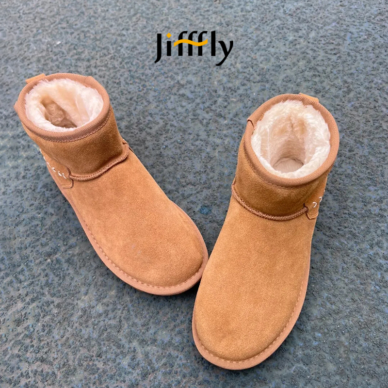 Jifffly Designer Luxury Trend 2025 New Autumn/winter Cotton Thick Bottom Thick Warm Fashion Comfortable Snow Boots Match Anything High Grade