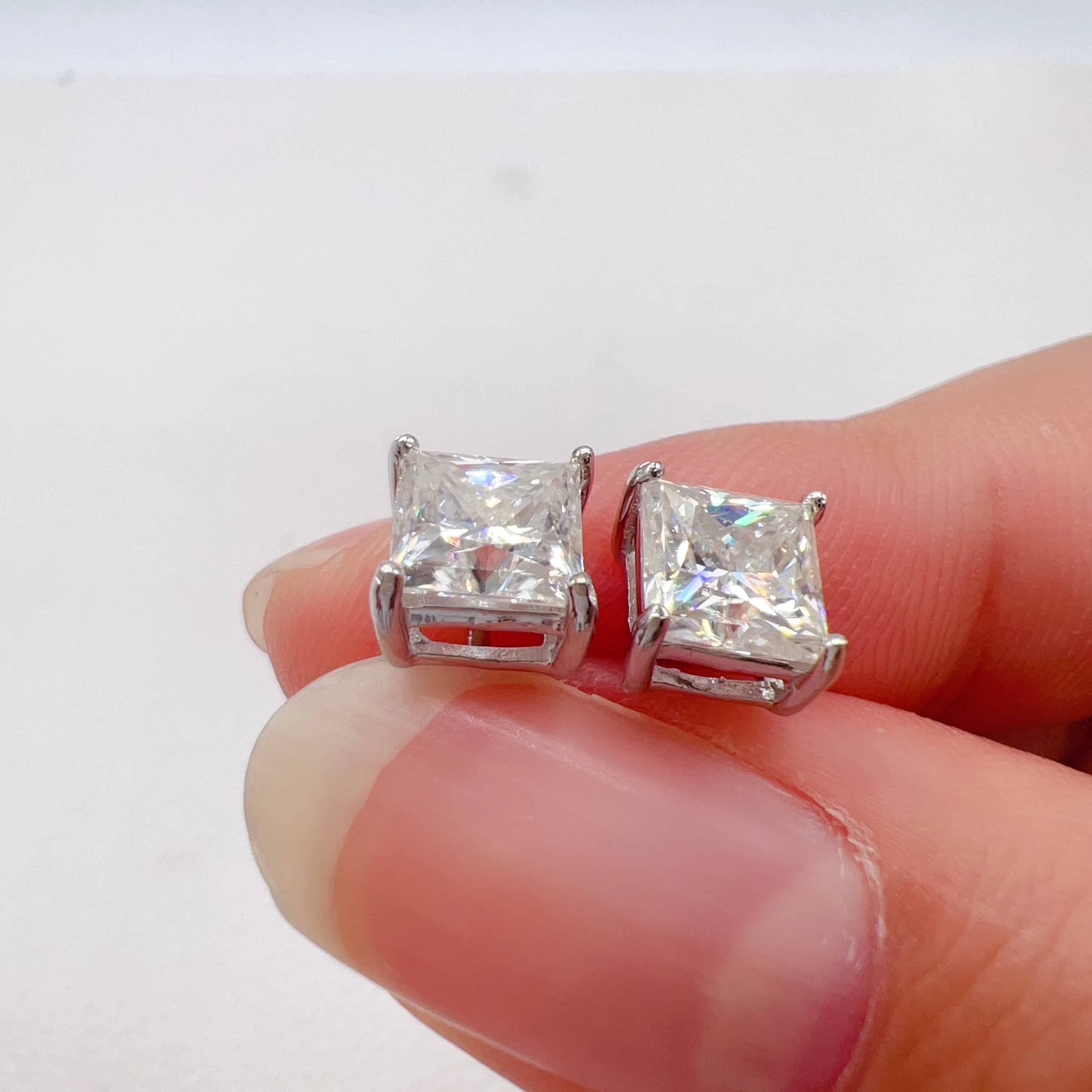 Hip Hop Supplies Sterling Sier Earings Jewelry Women Vvs Moissanite Stud Earrings