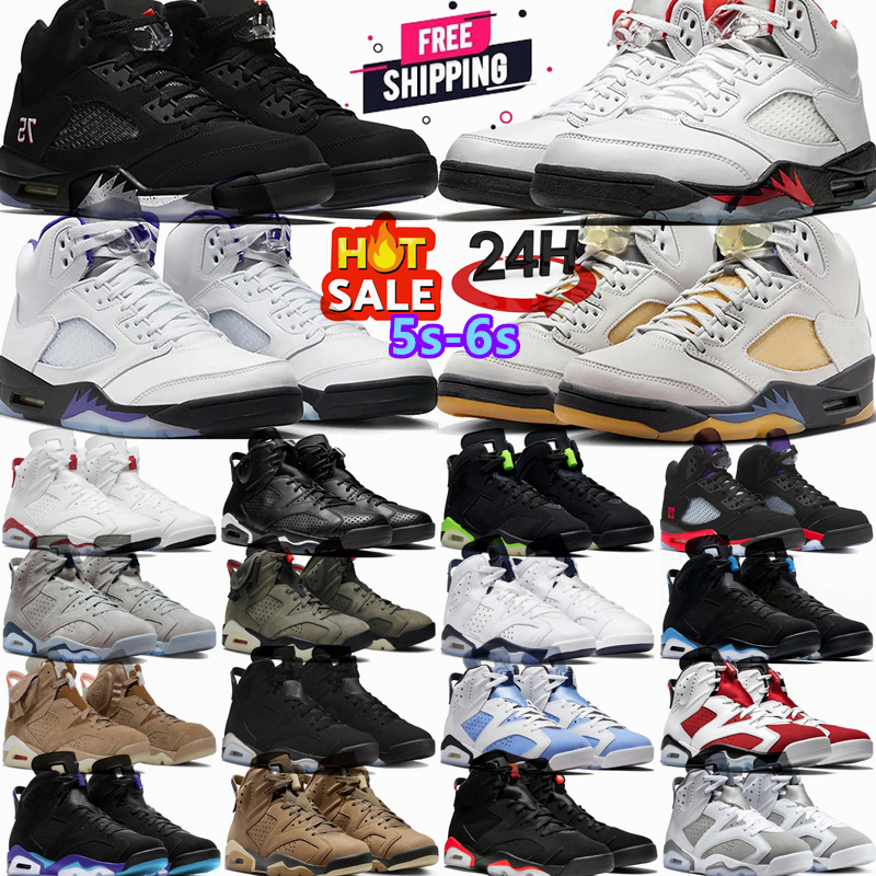 Designer 5 5S UOMINI SCARPE DI BASKEBLE 6 6s Raging Georgetown Toro Bravo Bull blue Fire Fire Giallo Metallico Reinventato Ticket Burgundy Olive Sail Sneakers