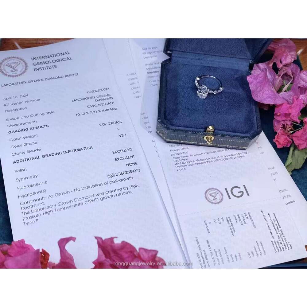 XG Factory Price Custom Grow Ring 10k 14k Solid Gold Fine Rings Lab Dia Jewelry