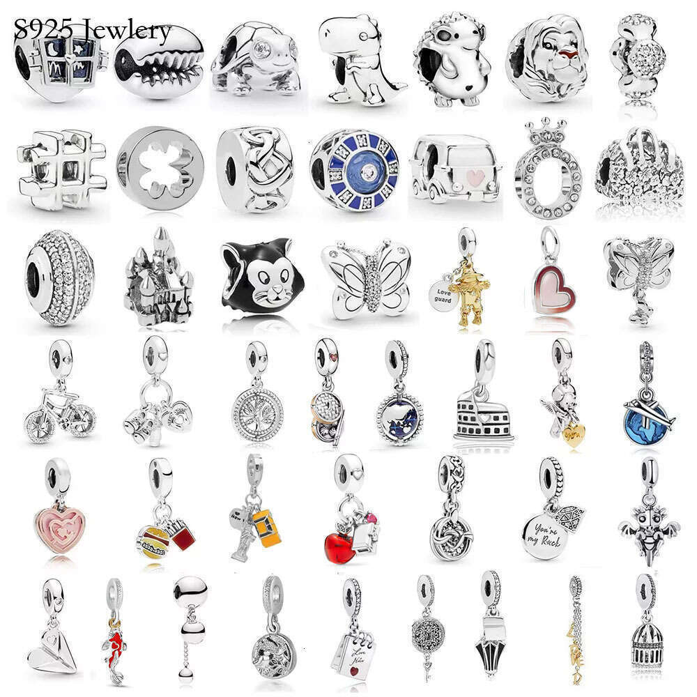 2025 NEW New Popular 925 Sterling Silver For S925 Snake Charm Bracelet Necklace DIY Ladies Jewelry Beads Hedgehog Heart Cat Shell Ladies Gift Fashion 