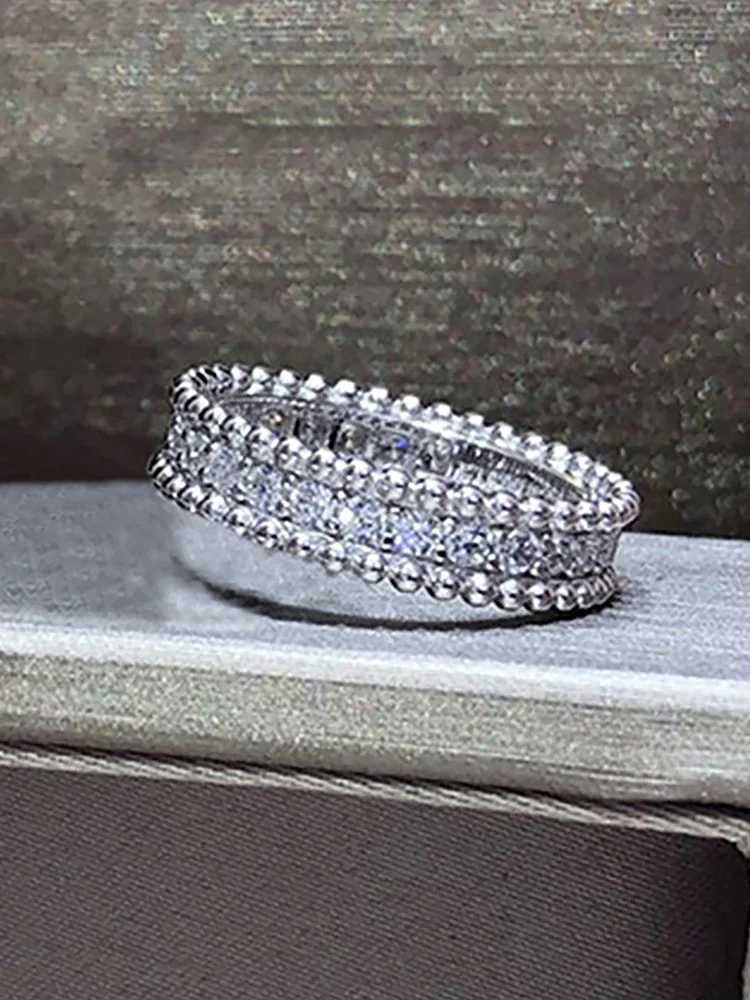 925 Sterling Silver Simple Classic Gorgeous Geometric Zircon Ring For Women Engagement Wedding Luxury High Quality Fine Jewelry Y250808